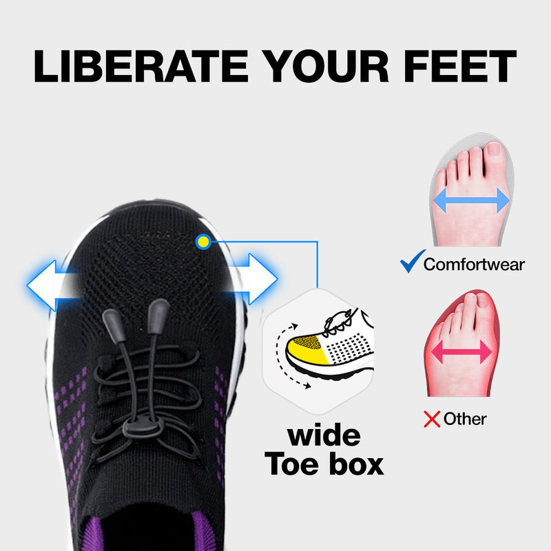 Ortho Stretch Cushion Shoes - Purple
