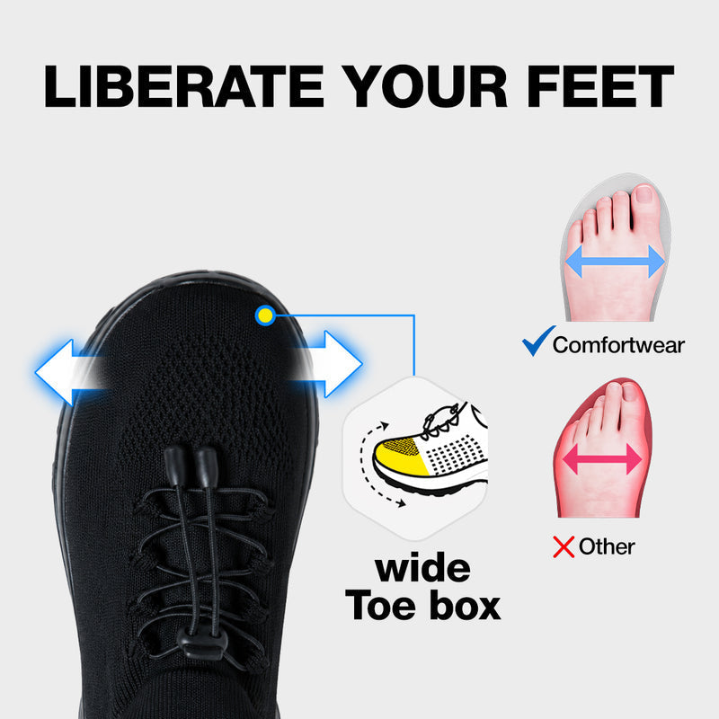 Ortho Stretch Cushion Shoes - Black