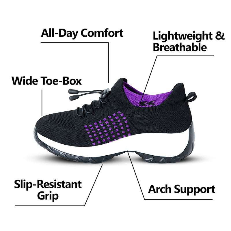 Ortho Stretch Cushion Shoes - Purple