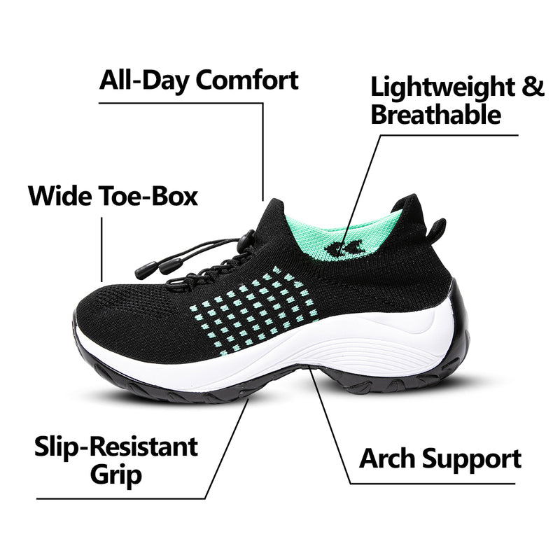 Ortho Stretch Cushion Shoes - Sky Blue